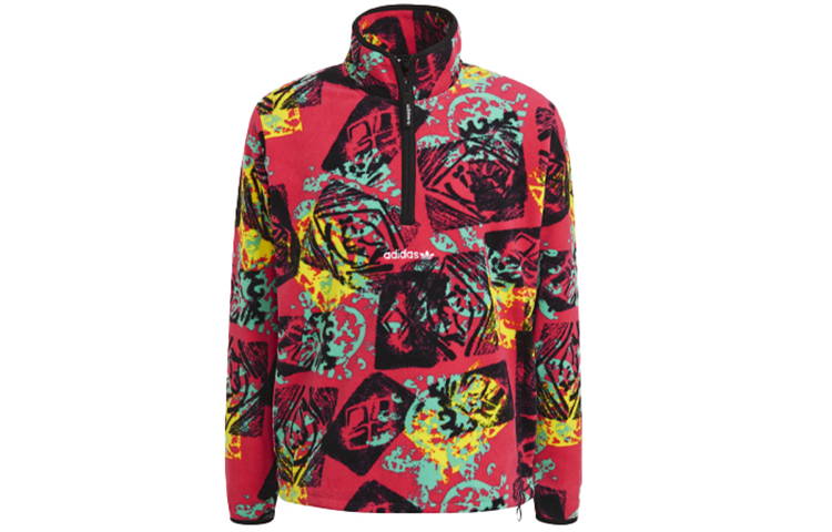adidas Originals ADV Half-Zip Fleece Jacket Multicolor - Floral Print GP5926