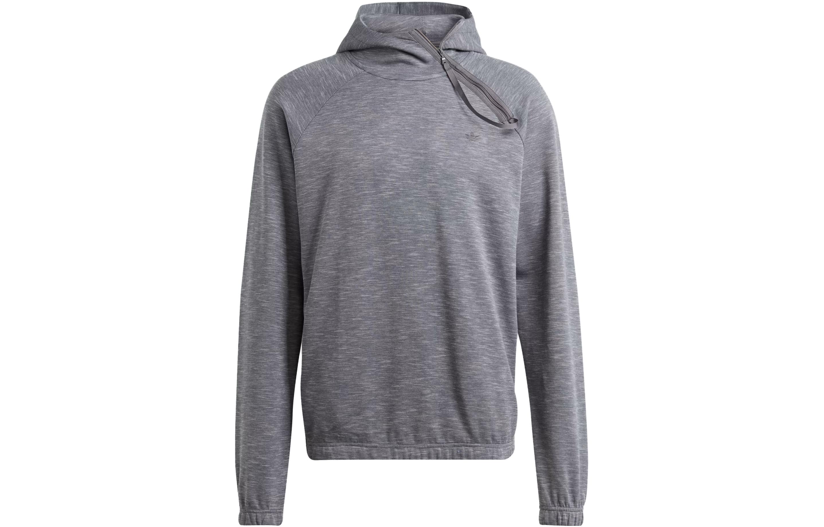 adidas Originals Adventure Melange Hoodie Gray Loose Fit Pullover IJ9850