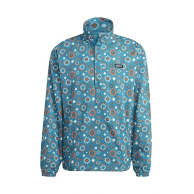 adidas Originals Allover Print Half-Zip Jacket Blue HR4273