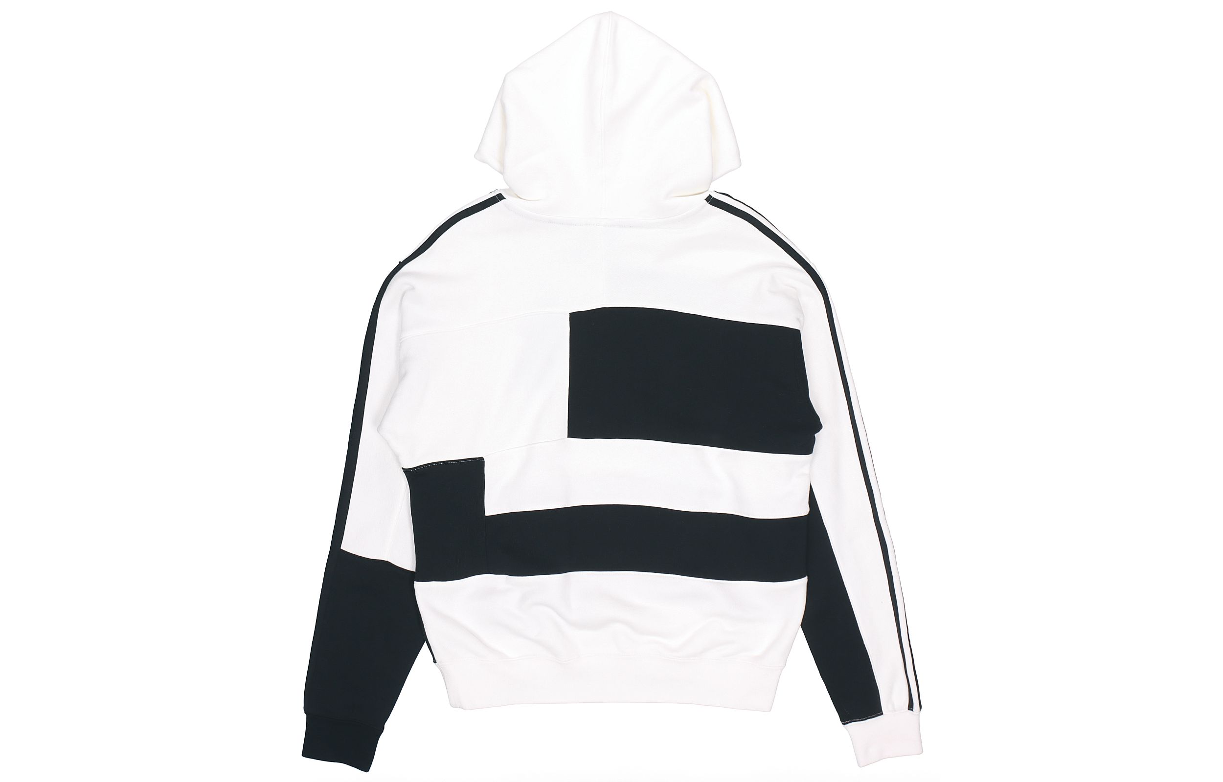 adidas Originals Asymm Block Hoodie Black White Colorblock Pullover ED5600 圖 3