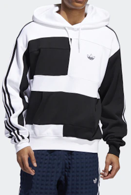adidas Originals Asymm Block Hoodie Black White Colorblock Pullover ED5600 Shop adidas Originals Asymm Block Hoodie Black White Colorblock Pullover ED5600