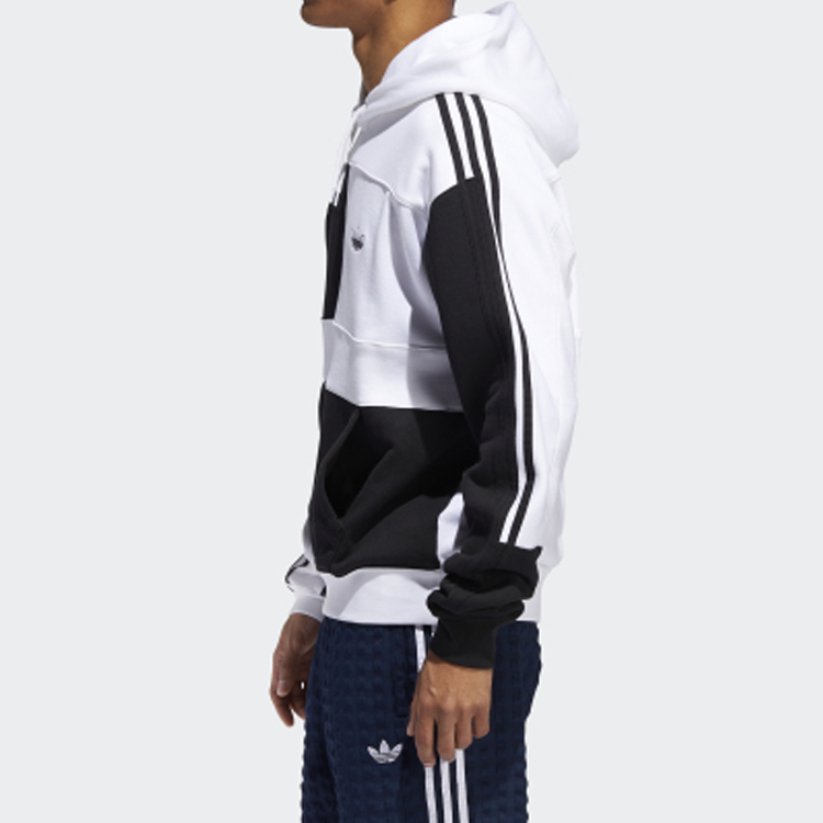 adidas Originals Asymm Block Hoodie Black White Colorblock Pullover ED5600 圖 5