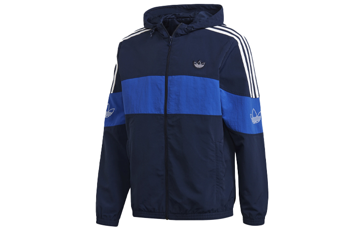 adidas Originals Bandrix WB Embroidered Logo Hoodie Jacket Men’s Blue FM3858