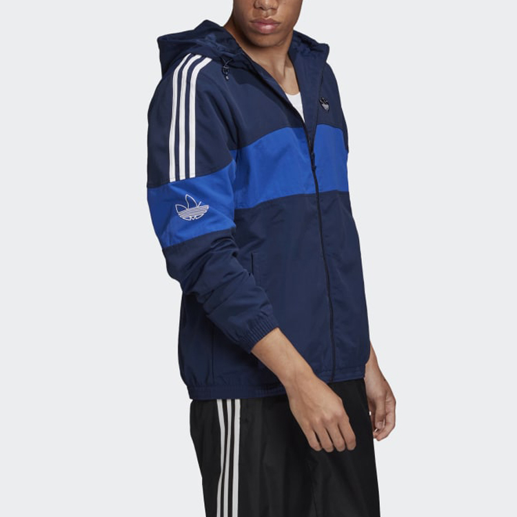 adidas Originals Bandrix WB Embroidered Logo Hoodie Jacket Men’s Blue FM3858 圖 5