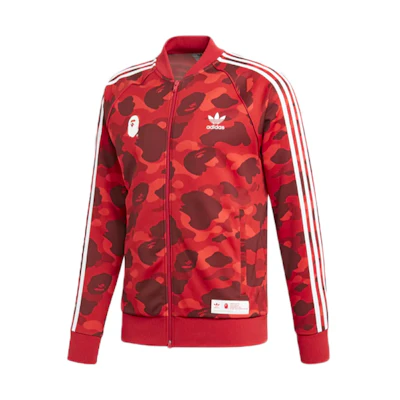adidas Originals Bape Track Top Raw Red Camo Striped Jacket DP0184