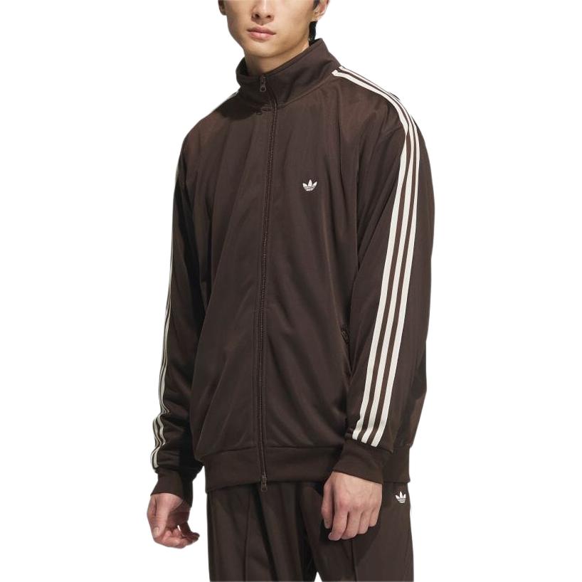 adidas Originals Beckenbauer Unisex Track Jacket Brown/White Outdoor Sportswear JD5267 圖 3