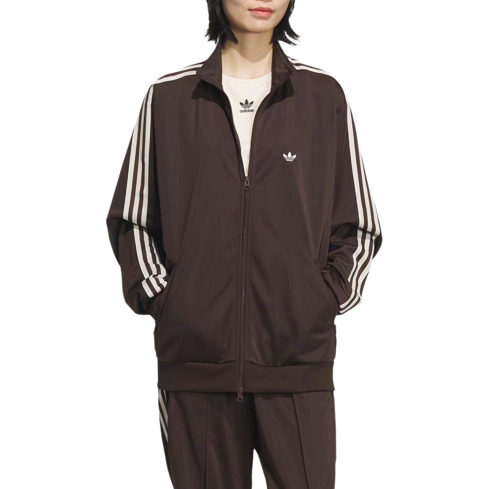 adidas Originals Beckenbauer Unisex Track Jacket Brown/White Outdoor Sportswear JD5267 圖 5