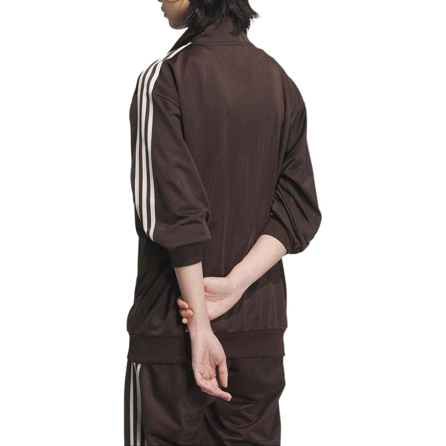 adidas Originals Beckenbauer Unisex Track Jacket Brown/White Outdoor Sportswear JD5267 圖 6