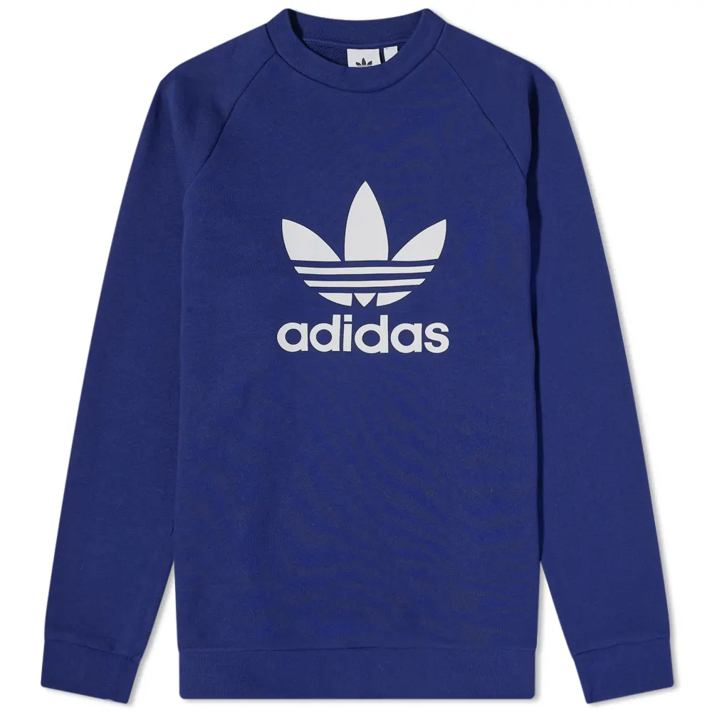 adidas Originals Big Logo Cotton Crewneck Sweatshirt Blue H06654