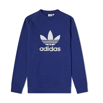 adidas Originals Big Logo Cotton Crewneck Sweatshirt Blue H06654