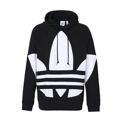 adidas Originals Big Logo Pullover Hoodie Retro Colorblock Black FM9908