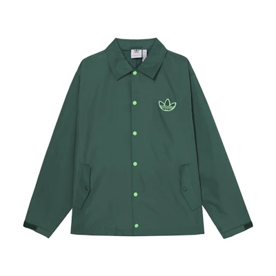 adidas Originals Big Trefoil Embroidered Logo Woven Jacket Forest Green - Men H36282