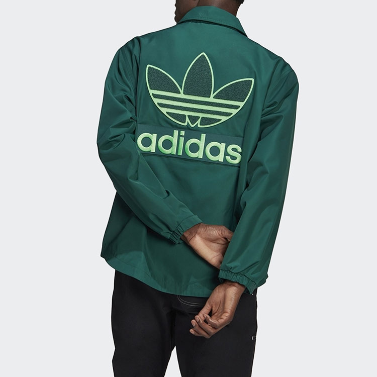 adidas Originals Big Trefoil Embroidered Logo Woven Jacket Forest Green - Men H36282 圖 6