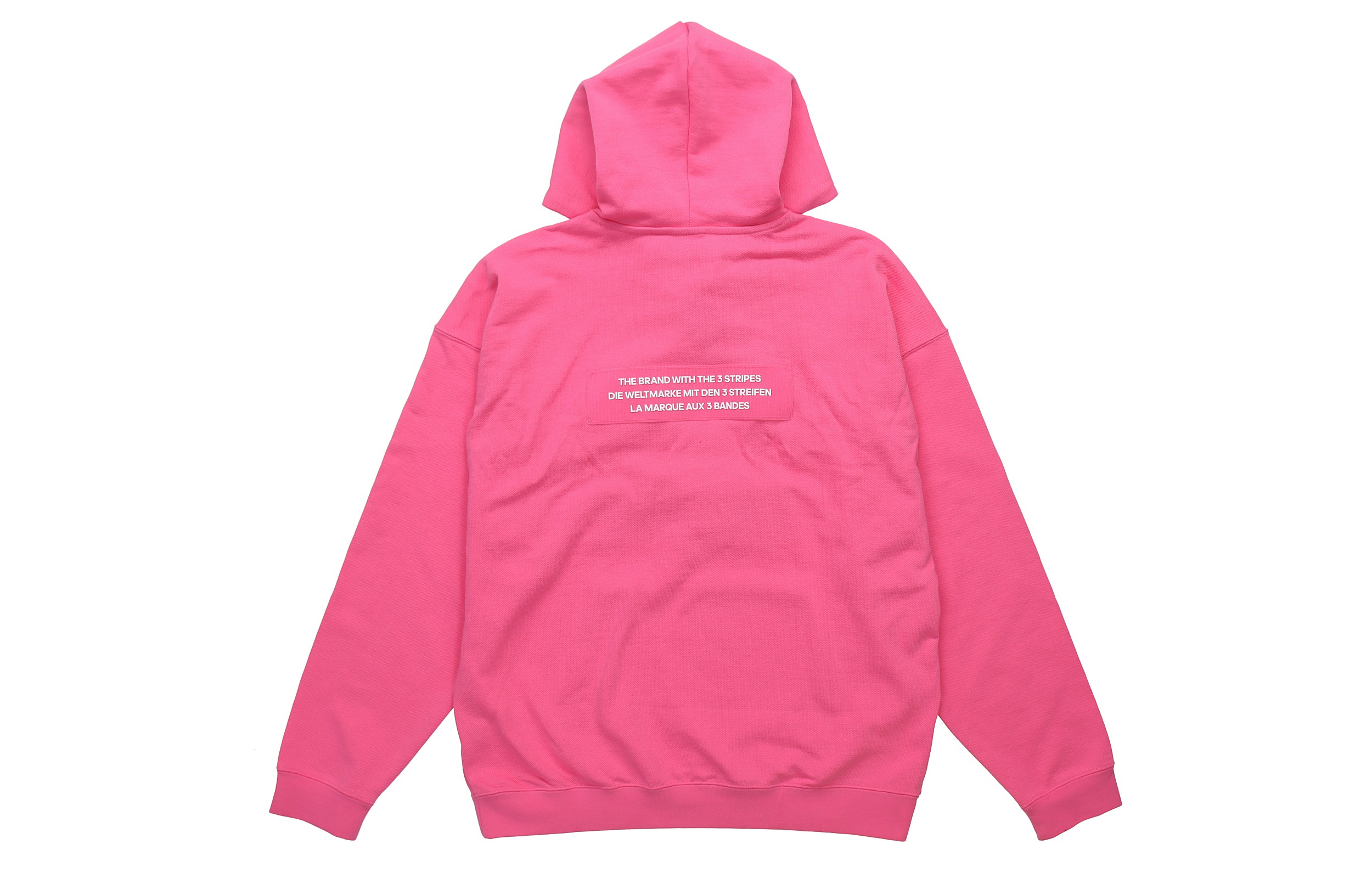 adidas Originals Big Trefoil Hoodie Colorblock Logo Fluorescent Pink H09352 圖 3