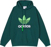 adidas Originals Big Trefoil Hoodie Retro Logo Forest Green Hoodie H09351 adidas Originals Big Trefoil Hoodie Retro Logo Forest Green Hoodie H09351