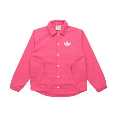 adidas Originals Big Trefoil Jacket Solid Color Fluorescent Pink Casual Coat H09394