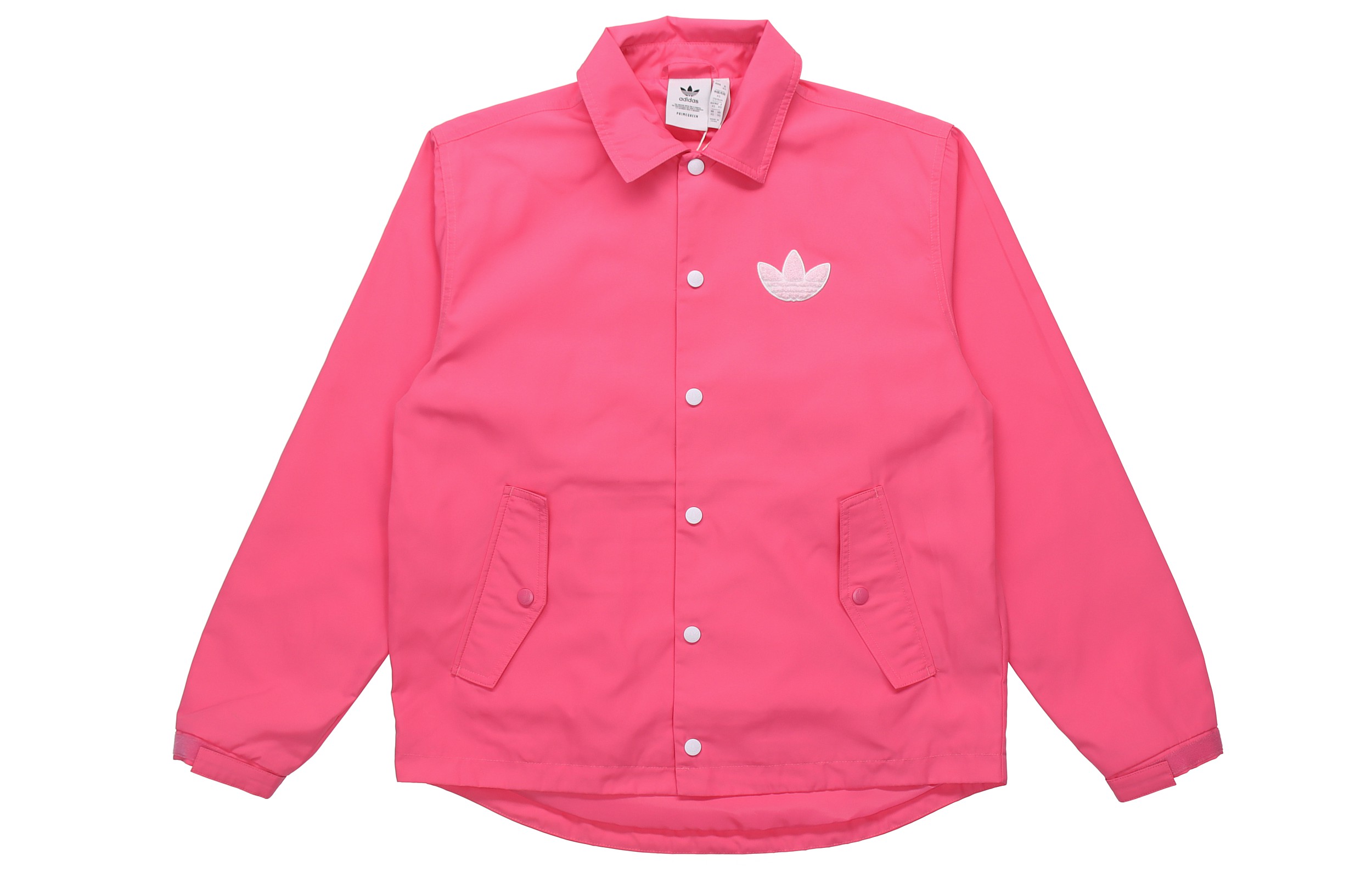 Order adidas Originals 大三葉Logo外套 單色螢光粉休閒夾克 H09394