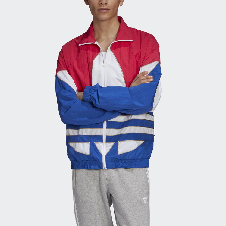 adidas Originals Big Trefoil Outline Colorblock Track Jacket Blue/White/Red GE6224 圖 4
