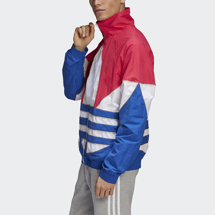 adidas Originals Big Trefoil Outline Colorblock Track Jacket Blue/White/Red GE6224 圖 5