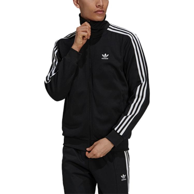adidas Originals Black 3-Stripes Track Jacket Zip Long Sleeve H09112 圖 2