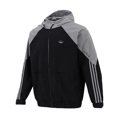 adidas Originals Black Colorblock Raglan Woven Hooded Jacket HC0328