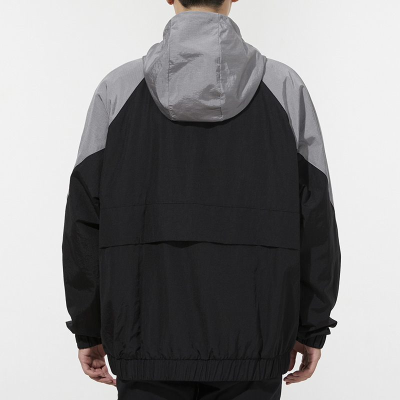 adidas Originals Black Colorblock Raglan Woven Hooded Jacket HC0328 圖 5