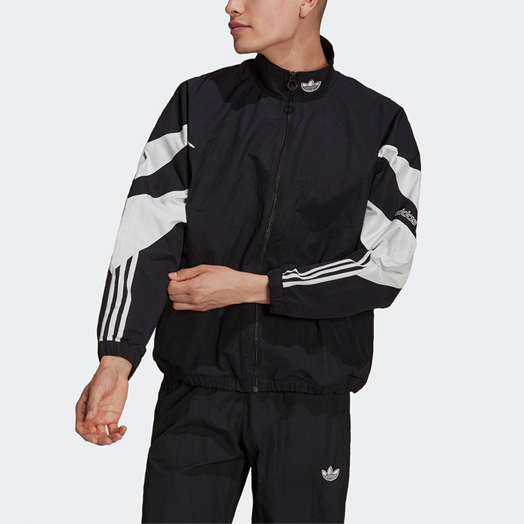 adidas Originals Black Colorblock Striped Logo Zip-Up Track Jacket H06752 圖 5