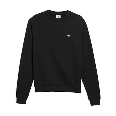 adidas Originals Black Crewneck Logo Sweatshirt Unisex Long Sleeve HK9868