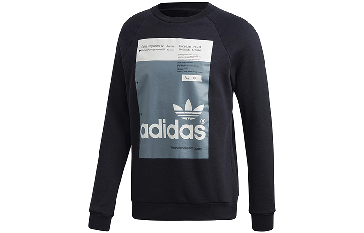adidas Originals Black Crewneck Pullover Sweatshirt DH4786