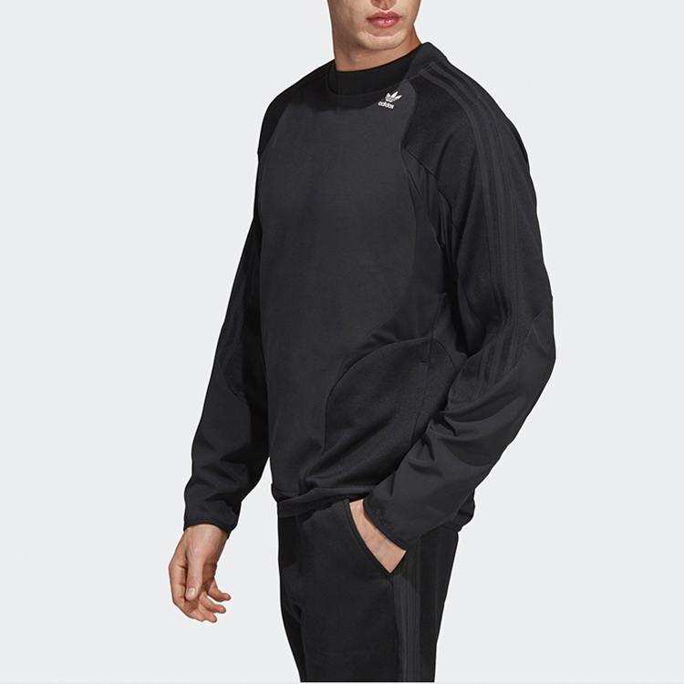 Details for adidas Originals 黑色圓領長袖休閒運動上衣 DV1980