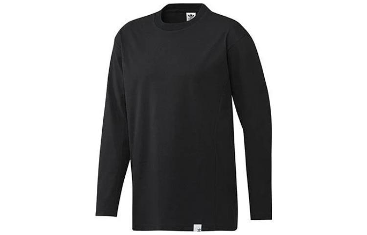 adidas Originals Black Crewneck Sweatshirt Casual Solid Color BQ3058