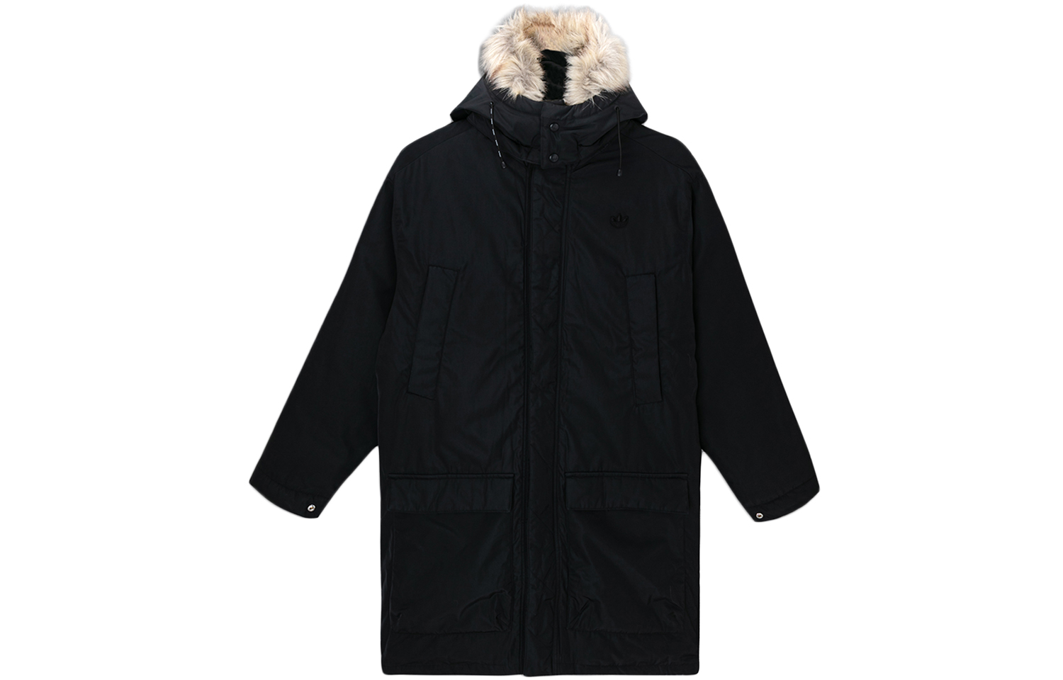 Lookbook Adidas Originals Black Down Fur Parka - Winter Hooded Coat GE1316
