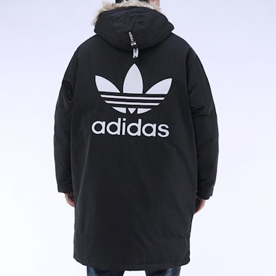 Adidas Originals Black Down Fur Parka - Winter Hooded Coat GE1316 Shop Adidas Originals Black Down Fur Parka - Winter Hooded Coat GE1316