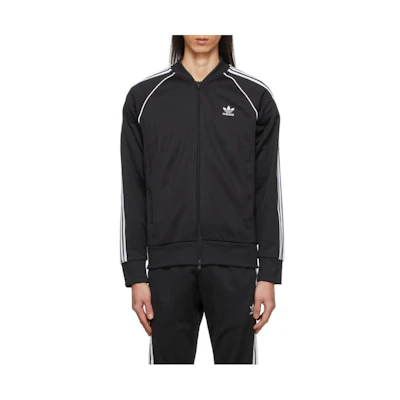 adidas Originals Black Embroidered Logo Striped Jacket Men 221751M202004