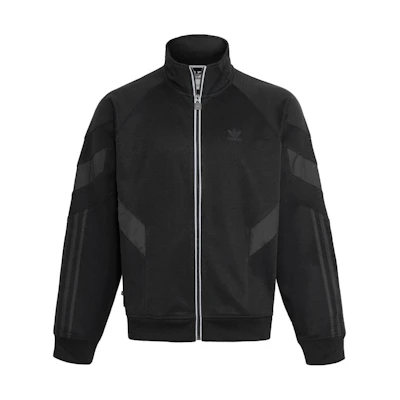 adidas Originals Black Embroidered Logo Track Jacket with Zip Pockets HK7366