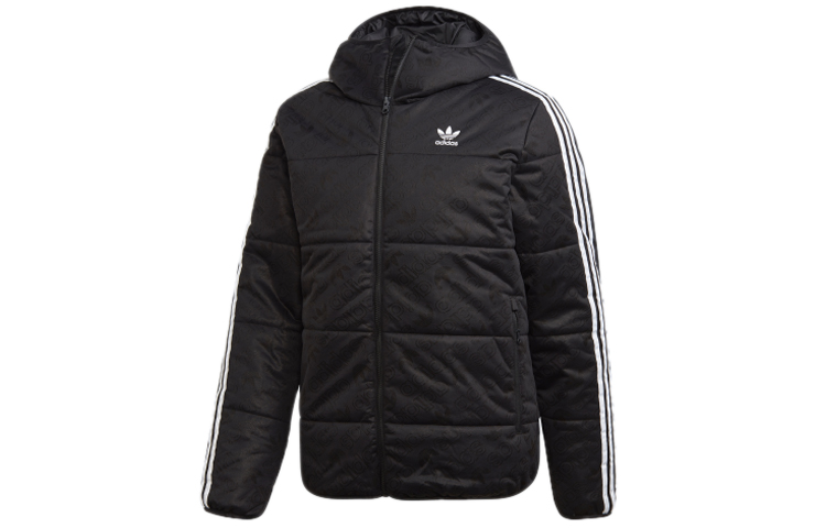Adidas Originals Black Full-Zip Cotton Jacket for Men ED5830 圖 2