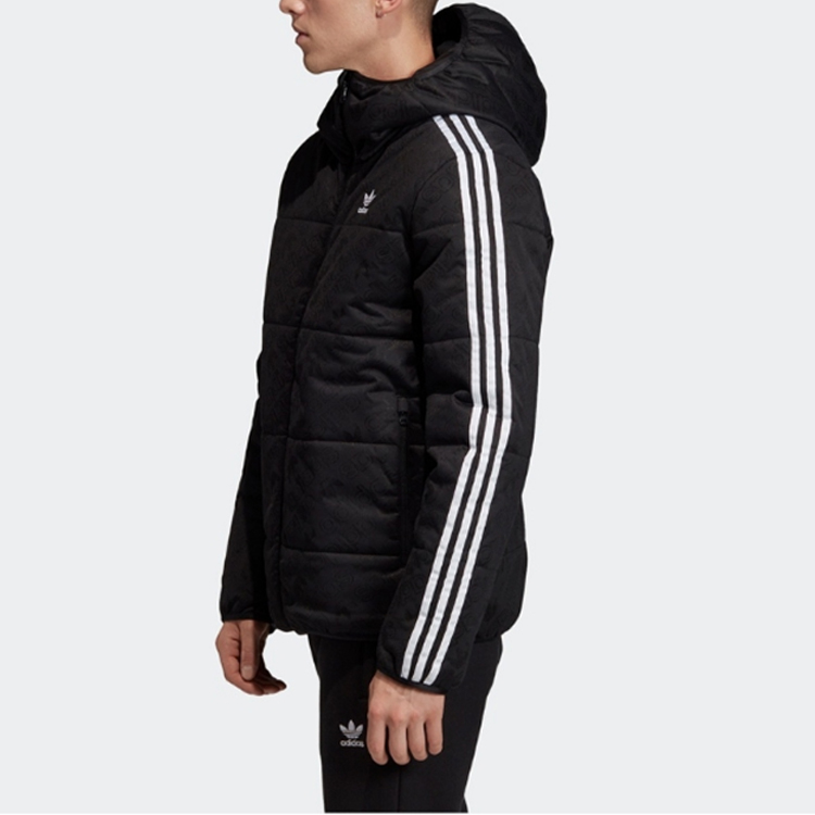 Adidas Originals Black Full-Zip Cotton Jacket for Men ED5830 圖 7