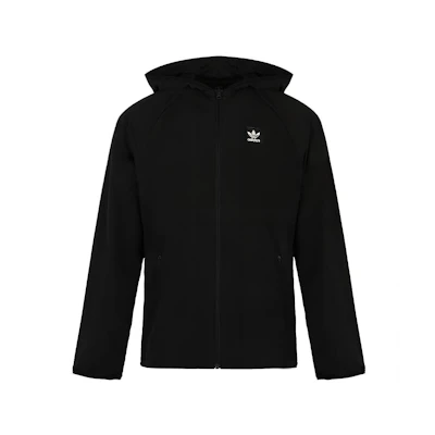 adidas Originals Black Hooded Casual Track Jacket DU8322