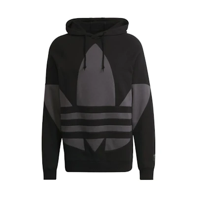 adidas Originals Black Hoodie with Trefoil Logo Print HG6453