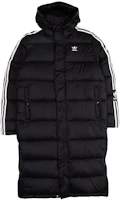 adidas Originals Black Long Down Jacket Hooded Winter Coat for Men FL0007 adidas Originals Black Long Down Jacket Hooded Winter Coat for Men FL0007