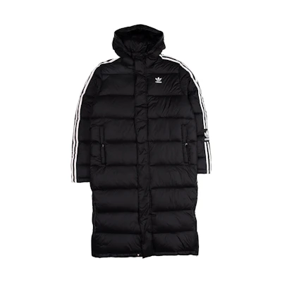 adidas Originals Black Long Down Jacket Hooded Winter Coat for Men FL0007