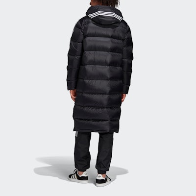 adidas Originals 男士黑色長版羽絨外套連帽冬季大衣 FL0007 Details for adidas Originals 男士黑色長版羽絨外套連帽冬季大衣 FL0007