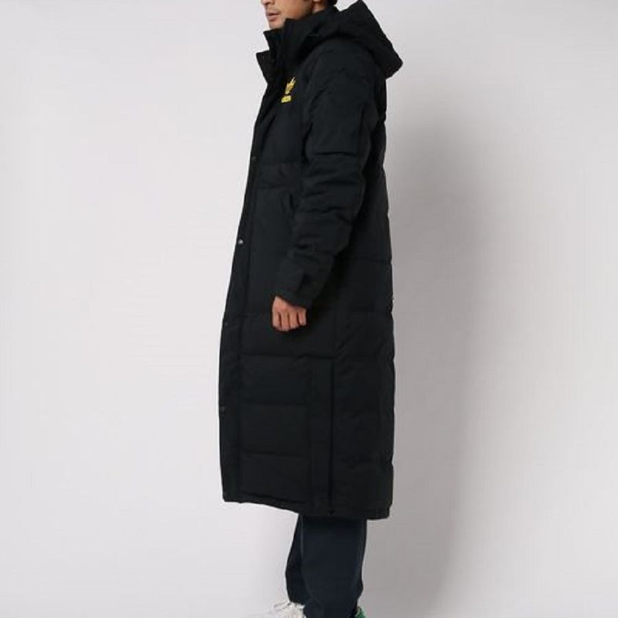 Adidas Originals Black Long Hooded Down Jacket with Back Logo for Men Winter GD5613 圖 4