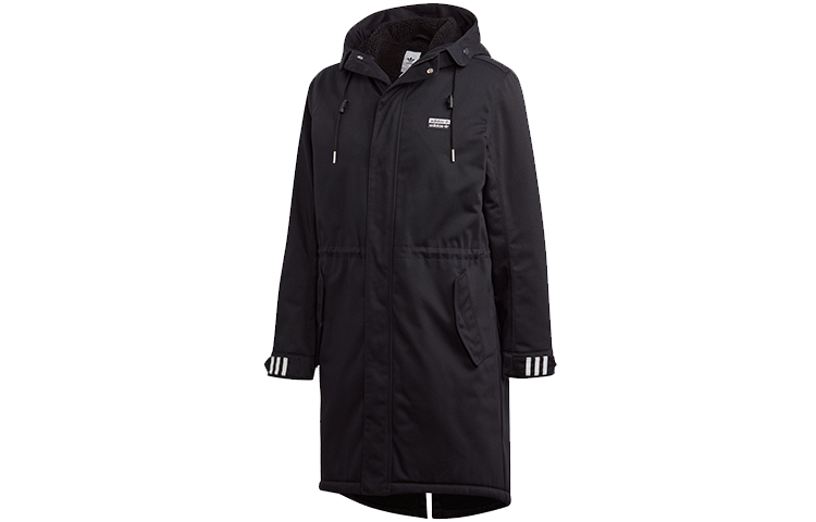 Order adidas Originals Black Long Parka With Fleece, Hood - Winter Jacket FL0021