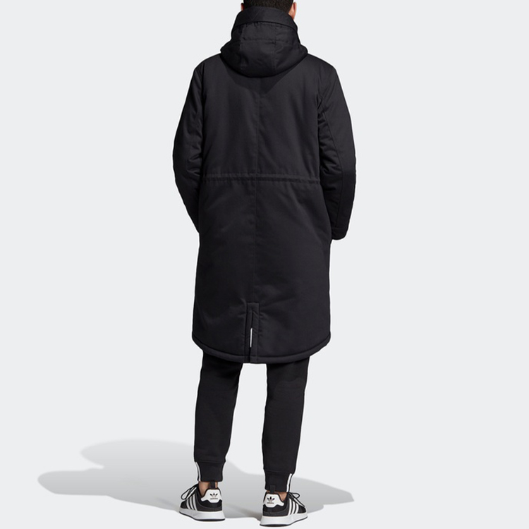 Purchase adidas Originals Black Long Parka With Fleece, Hood - Winter Jacket FL0021