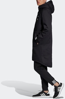 adidas Originals Black Long Parka With Fleece, Hood - Winter Jacket FL0021 Sizing adidas Originals Black Long Parka With Fleece, Hood - Winter Jacket FL0021