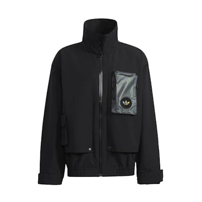 adidas Originals Black Outdoor Utility Jacket with Half-Zip and Logo H58069