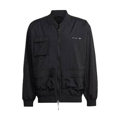 adidas Originals Black Outdoor Utility Jacket with Multiple Pockets HK2745