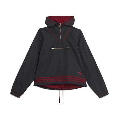 adidas Originals Black Printed Hoodie Jacket Unisex Casual Outerwear HE6624