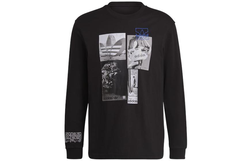 adidas Originals Black Pullover Sweatshirt with Iconic Logo H13518